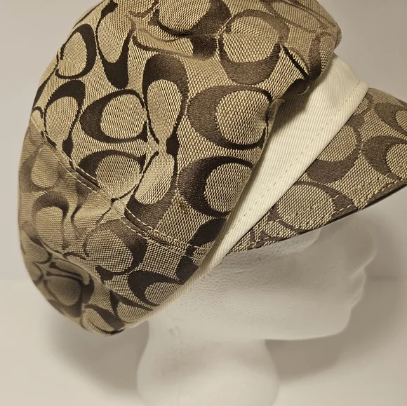 Coach Tan Baker Boy Monogram “C”  Hat Women’s - Picture 5 of 12